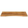 vidaXL Bureaublad met ronding 90x60x2,5 cm massief ruw mangohout