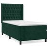 vidaXL Boxspring met matras fluweel donkergroen 80x200 cm