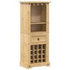 vidaXL Wijnrek Corona 56x35x134,5 cm massief grenenhout