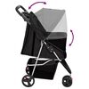 vidaXL Hondenwagen inklapbaar 80x46x98 cm oxford stof zwart