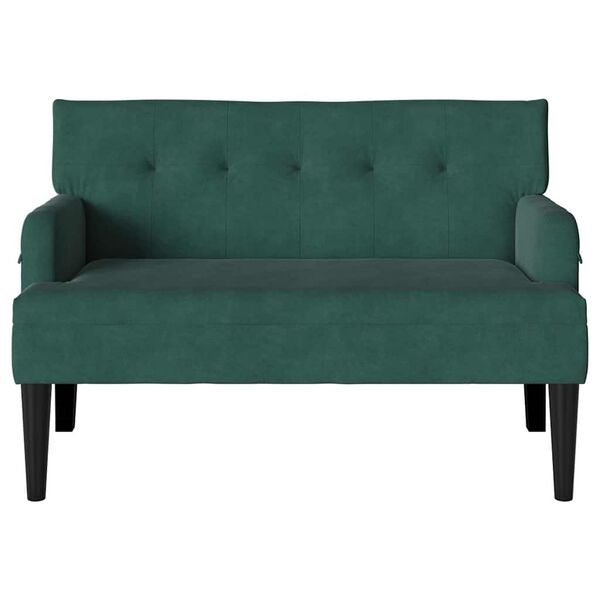 vidaXL Chesterfield Bank Donkergroen 112 x 65.5 x 75 cm Fluweel