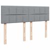 vidaXL Boxspring met matras stof lichtgrijs 160x200 cm
