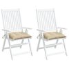 vidaXL Stoelkussens 2 st 40x40x7 cm oxford stof beige