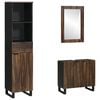 vidaXL Badkamermeubelset met lade 3 pcs Walnoot Bruin Bewerkt hout