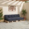 vidaXL Pallet Sofa Kussen 2 pcs Antracietkleurig 120 x 80 x 38 cm Stof