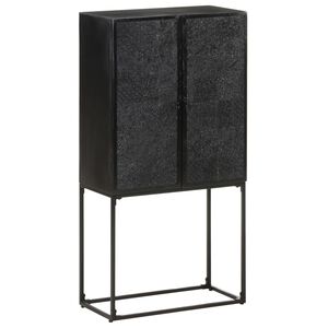 vidaXL Dressoir 60x30x120 cm massief acacia- en mangohout zwart