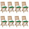 vidaXL Inklapbare stoelen 8 st met kussens massief acaciahout