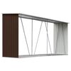 vidaXL Haardhoutschuur 330x84x152 cm gegalvaniseerd staal bruin