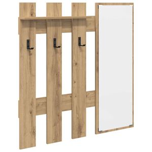 vidaXL Wandgemonteerde kapstok Muurmontage Artisan Eiken Bewerkt hout
