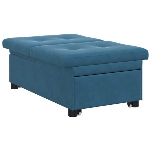 vidaXL Slaapbank Blauw 194 x 67 x 82 cm Fluweel
