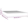 vidaXL Pocketveringmatras medium 140x190x20 cm stof donkerbruin