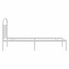 vidaXL Bedframe met hoofdbord metaal wit 90x200 cm