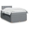 vidaXL Boxspring met matras stof lichtgrijs 120x200 cm