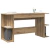 vidaXL Bureau artisanaal eikenkleurig 140 x 50 x 75 cm Bewerkt hout