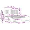 vidaXL Bedframe met Gevoerd Hoofdgedeelte Lichtgrijs 160 x 200 cm