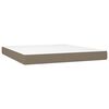 vidaXL Boxspring met matras en LED stof taupe 180x200 cm