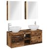 vidaXL Badkamermeubelset 5 pcs Oud hout Bewerkt hout en glas