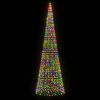vidaXL LED-kerstboom 1534 LEDs kleurrijk 500 cm