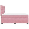 vidaXL Boxspring met matras fluweel roze 140x200 cm