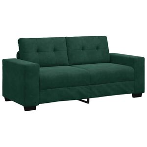 vidaXL Loveseat Sofa Donkergroen 180x77x82 cm Fluweel