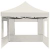 vidaXL Partytent inklapbaar met wanden 4,5x3 m aluminium crème