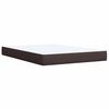 vidaXL Boxspring met matras stof donkerbruin 140x190 cm