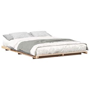 vidaXL Bedframe Bruin 160 x 210 cm Massief grenenhout