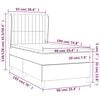 vidaXL Boxspring met matras stof donkergrijs 90x190 cm