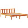 vidaXL Bedframe met hoofdbord massief grenenhout wasbruin 140x190 cm