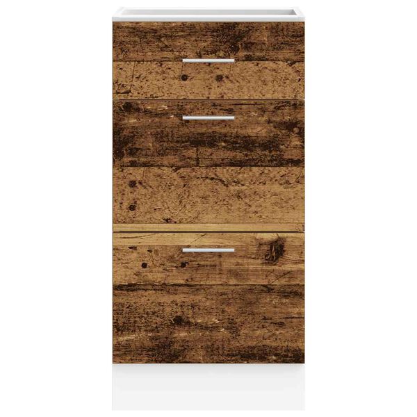 vidaXL Onderkast Lyon 40x46x81,5 cm bewerkt hout oud houtkleurig