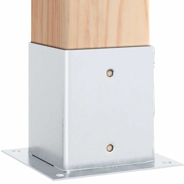 vidaXL Spokkels vierkant 12 st gegalvaniseerd staal zilverkleurig