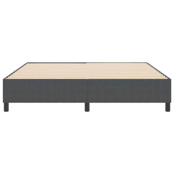 vidaXL Boxspring bed Donkergrijs 180 x 200 cm Katoenen stof