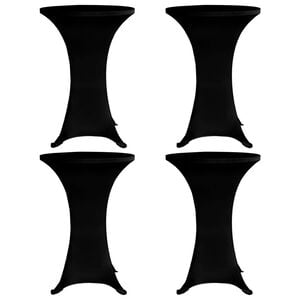 vidaXL Statafelhoes 4 st stretch &Oslash;80 cm zwart