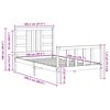 vidaXL Bedframe zonder matras massief grenenhout 100x200 cm