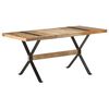 vidaXL Eettafel 160x80x76 cm ruw mangohout