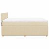 vidaXL Boxspring met matras stof cr&egrave;mekleurig 160x200 cm