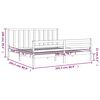 vidaXL Bedframe met hoofdbord massief hout grijs 200x200 cm