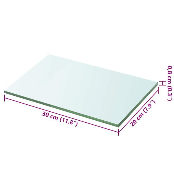vidaXL Wandschap transparant 30x20 cm glas