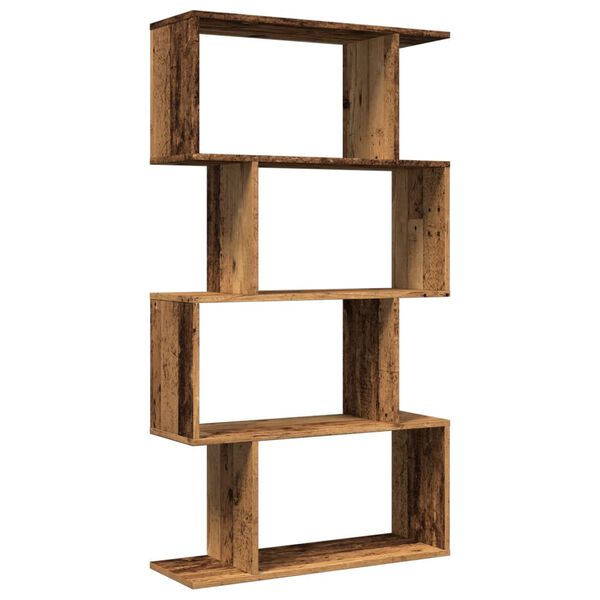 vidaXL Kamerscherm / boekenkast 4-laags 70x24x129 cm hout oud hout