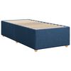 vidaXL Boxspring met matras stof blauw 90x190 cm
