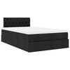 vidaXL Ottoman bed met matras en LED's 120x200 cm stof zwart