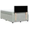 vidaXL Boxspring met matras fluweel lichtgrijs 120x200 cm
