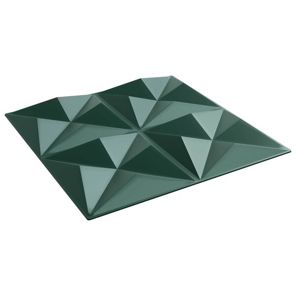 vidaXL Wandpanelen 48 pcs Origami Groen 50 x 50 cm XPS Schuim