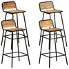 vidaXL Barstoelen 4 st massief mangohout