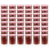 vidaXL Jampotten met wit met rode deksels 48 st 400 ml glas