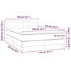 vidaXL Boxspring met matras en LED kunstleer zwart 140x200 cm