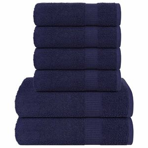 vidaXL 6-delige Handdoekenset FROGN 360 g/m&sup2; marineblauw