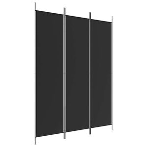 vidaXL Kamerscherm met 3 panelen 150x200 cm stof zwart