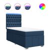 vidaXL Boxspring met matras stof blauw 90x200 cm