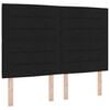 vidaXL Boxspring bed met matras met hoofdeinde Zwart 140 x 190 cm Stof